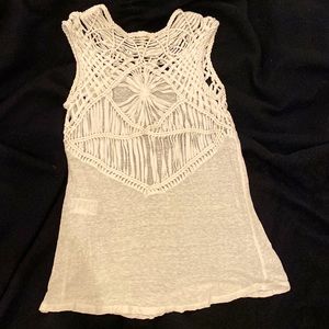 Maje Macrame Burnout Tee